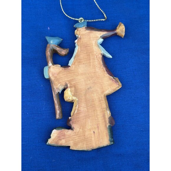 Williraye Studio Christmas Tree Ornament Santa With Checkered Pants Blue Birds - Picture 2 of 2